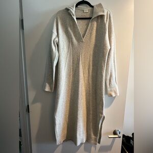 Long-Sleeve Midi Sweater Dress